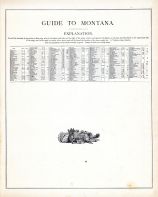 Montana - Guide, United States 1885 Atlas of Central and Midwestern States